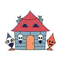 Masks of Intrigue. Abandoned House Wonders vector