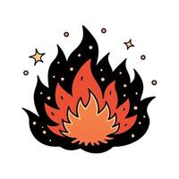 Fire embers particles over a black background. Fire sparks background. Abstract dark glitter fire particles lights. vector