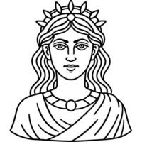 Greek mythology - ancient greek goddess Hecate. Created with technology. vector