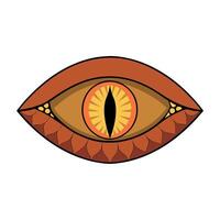 Myth fantasy dragon eye. Macro close up illustration decoration graphic art view lokk watching at you vector
