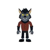 Demon werewolf in a professional studio background. vector