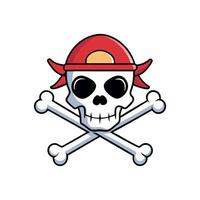 Pirate skull and crossbones made with technology vector