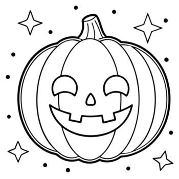 Happy halloween with pumpkin on bokeh background with copy space vector