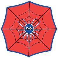 Spider web blue and red background with ai vector
