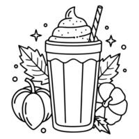 Pumpkin ice cold brew latte autumn inspiration vector