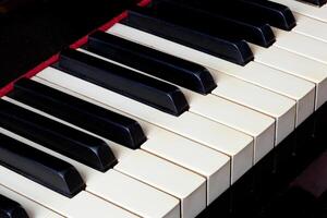A close up of a piano keyboard photo