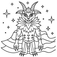 Fantasy creature mythical background artwork vector