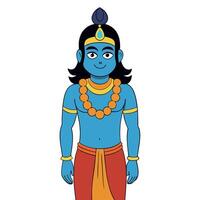 Hindu mythology god Vishnu. Created with technology. vector