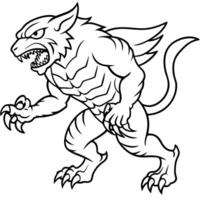 Eagle Tiger Horror Monster Claw Ripping or Tearing vector