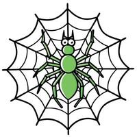 Green lime spider cobweb background. The scary of the Halloween symbol. AI illustration. vector