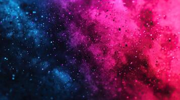 Colorful cosmic abstract background with pink and blue hues and sparkling stars. photo