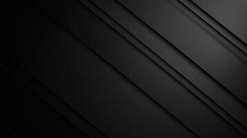 Abstract geometric black background with diagonal lines, ideal for modern design projects. photo