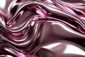 Soft, flowing, pink satin fabric texture, with elegant folds and waves, ideal for backgrounds or design elements. photo