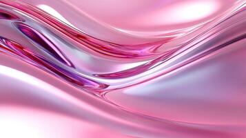 Colorful pink waves create a smooth and elegant background texture. photo