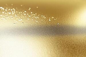 Golden surface with sparkling texture, creating a luxurious and elegant vibe. photo