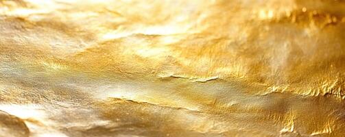 Abstract golden texture, shimmering light reflections, artistic background. photo
