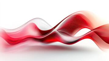 Abstract wave design in red and white, flowing and dynamic, ideal for modern backgrounds and artistic projects. photo