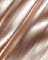 Elegant, flowing metallic fabric in warm copper tones, showcasing texture and smoothness. photo