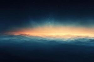 Serene abstract landscape with soft hues blending into a calm horizon. photo
