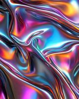Colorful abstract background with shiny, flowing patterns in vivid hues. photo