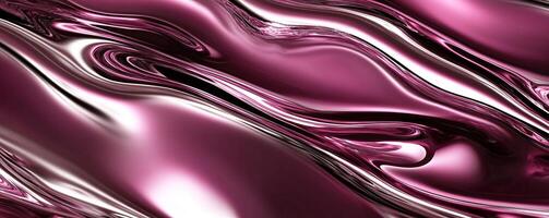 Abstract pink metallic texture with smooth flowing patterns, perfect for backgrounds or design elements. photo