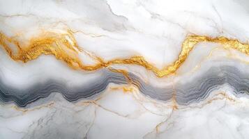 Abstract marble texture with golden veins, perfect for backgrounds and design projects. photo