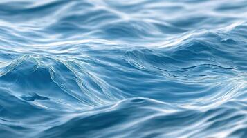 Rippling ocean water in varying shades of blue, capturing the essence of tranquility and fluidity. photo