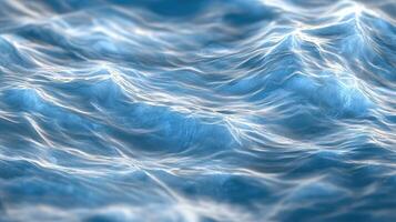 Rippling blue ocean waves create a soothing and tranquil atmosphere. photo