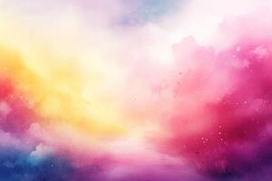 Colorful abstract watercolor background with soft hues and gradients for creative design projects. photo