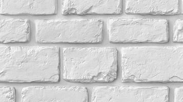 Textured white brick wall, perfect for background use. photo