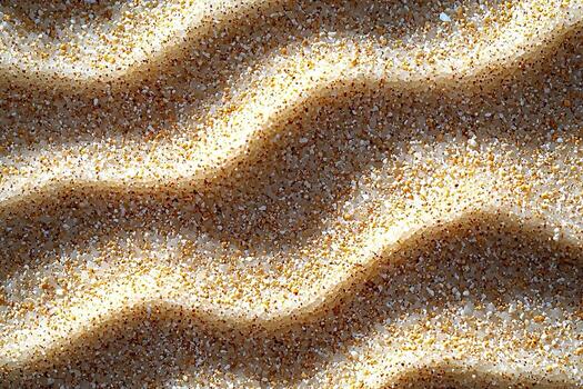 Golden sand waves create a natural ripple effect under sunlight, capturing the essence of a serene beach setting. photo