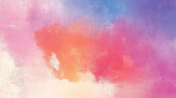 A vibrant abstract background featuring blended pink, orange, and blue hues. photo