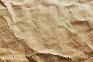 Textured, crumpled brown paper creating a rustic, vintage backdrop. photo