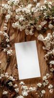 an 5x7 inch invitation mockup photo