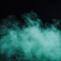 Abstract dark green mist rolling over a black background, evoking a sense of foreboding and depth, mysterious and eerie photo