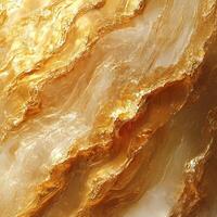 Abstract golden texture with fluid patterns, suitable for backgrounds or design elements. photo