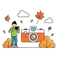 Autumn Delight. Embracing the Serene Backdrop for Your Fall Photoshoot vector