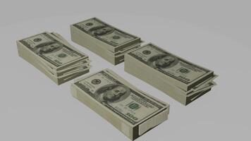 dollar bundles with white background photo