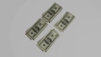 dollar bundles with white background photo