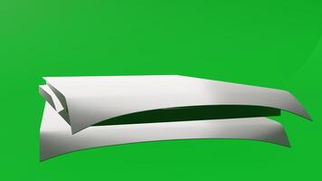 Blank Paper Stack with green background photo