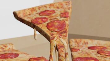 Pizza and Pizza Box with white background photo