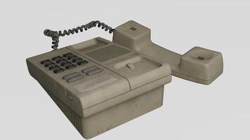 telephone with red background photo