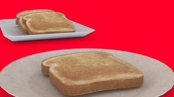 bread on plate with different different backgrounds 4k photos