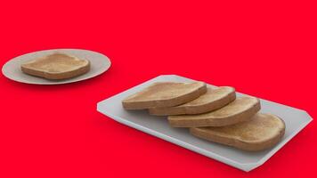 bread on plate with different different backgrounds 4k photos