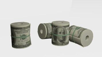 Money Roll Bundle with white background photo