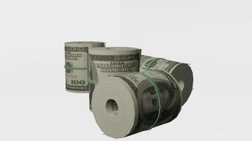 Money Roll Bundle with white background photo