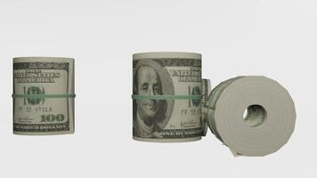 Money Roll Bundle with white background photo