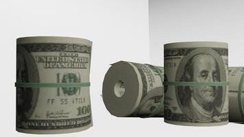 Money Roll Bundle with white background photo