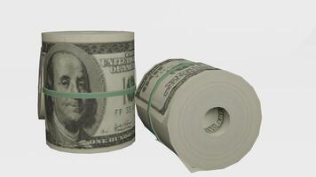 Money Roll Bundle with white background photo