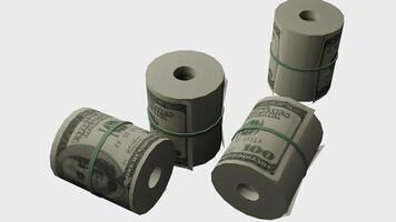 Money Roll Bundle with white background photo